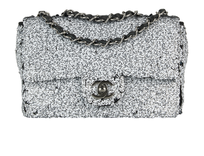 Logo Sequin Mini Single Flap, front view